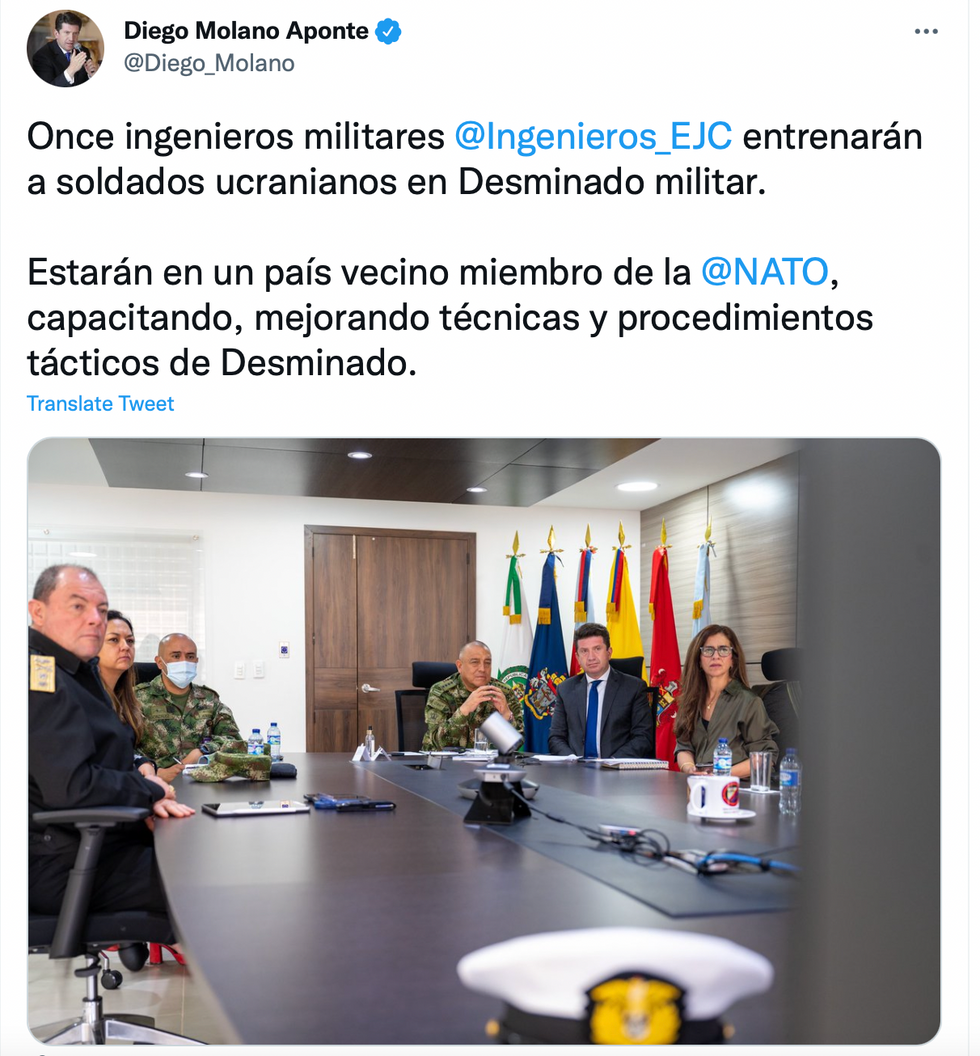 Colombia Teaching Ukrainian Soldiers De-miming Techniques