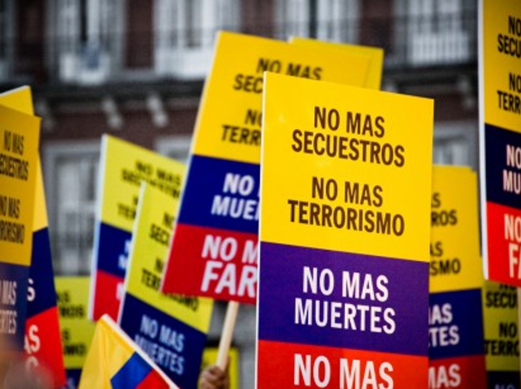 Colombian Protesters Taking The Streets Voicing Anger Against The FARC