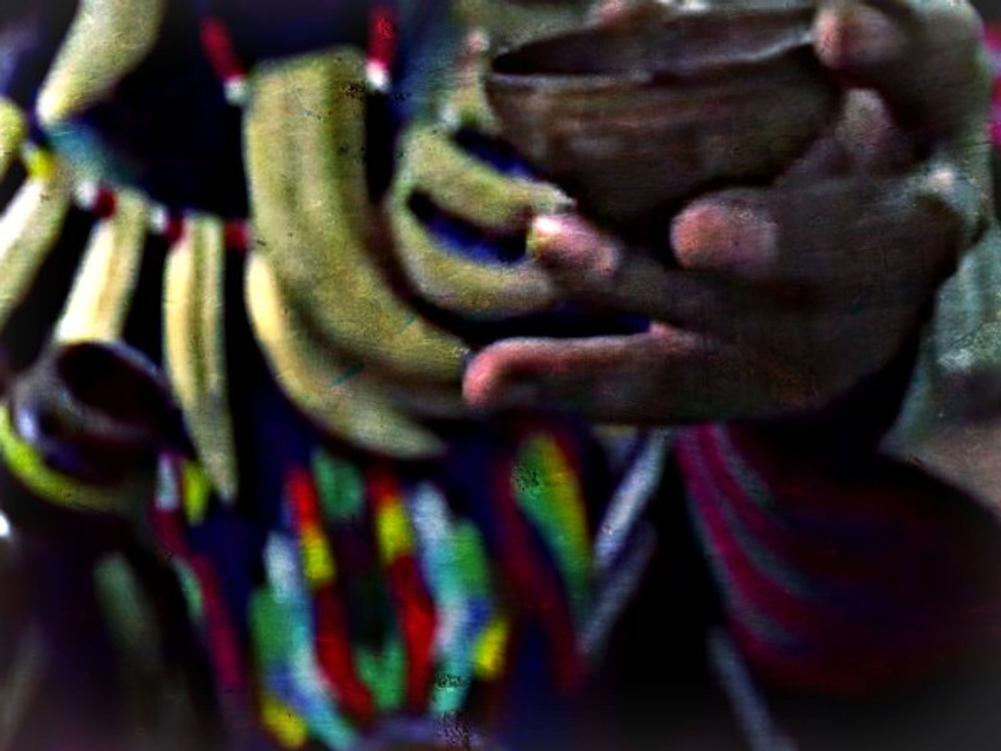 Colombian shaman serving a yage-based drink