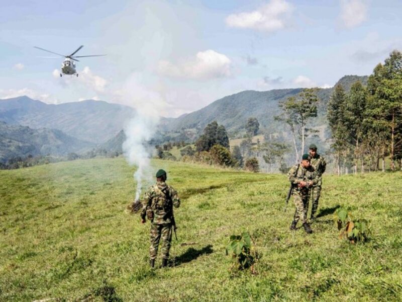 Colombian soldiers in May in Icononzo, Colombia