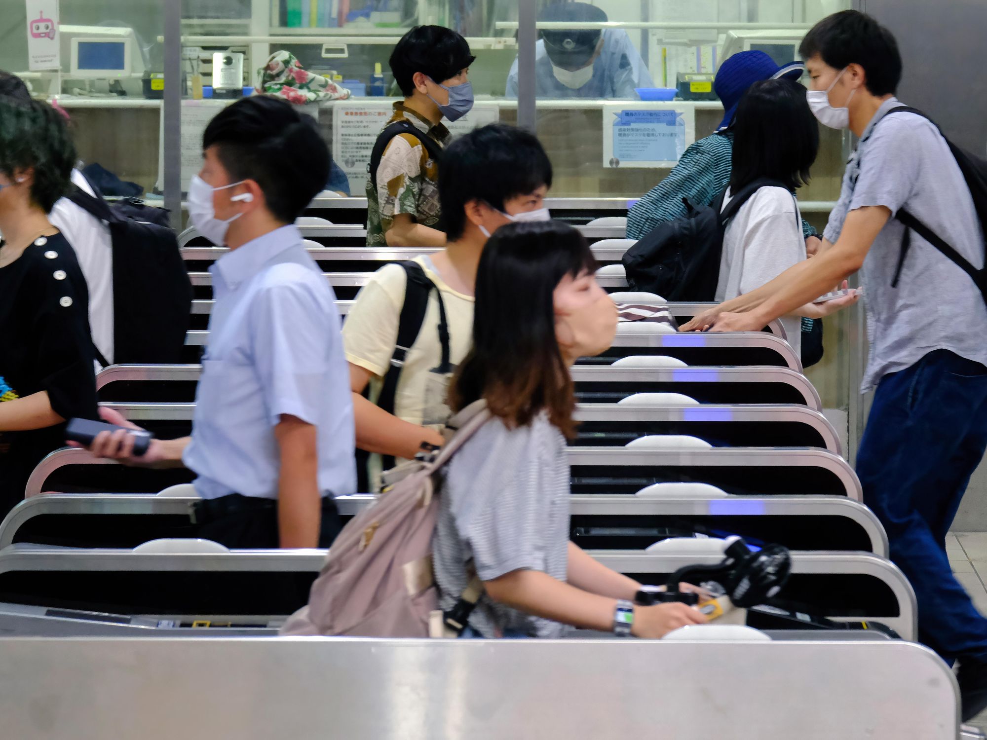 Commuters in Tokyo