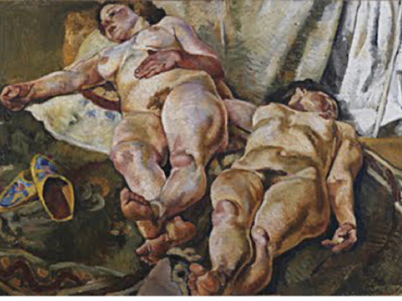Composition with Nudes and Yellow Slippers (1923)