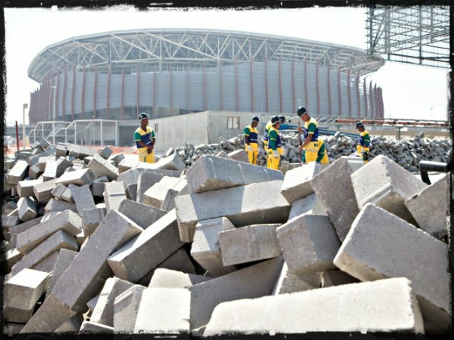 Construction site in Rio just before the Olympics opened