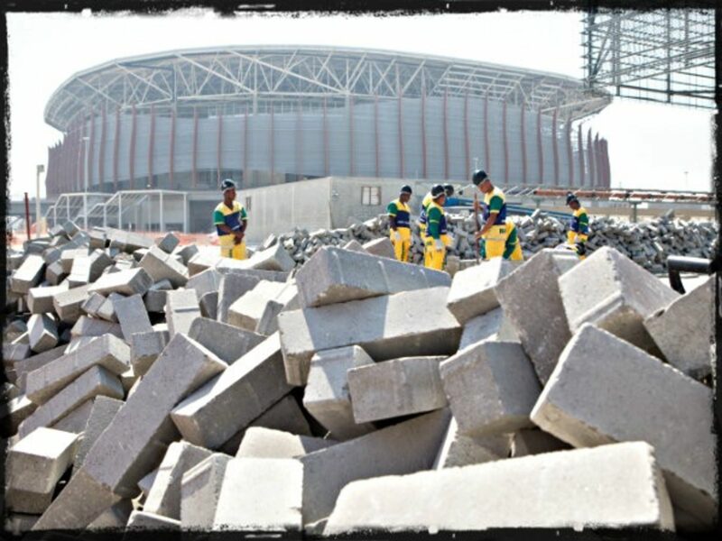 Construction site in Rio just before the Olympics opened