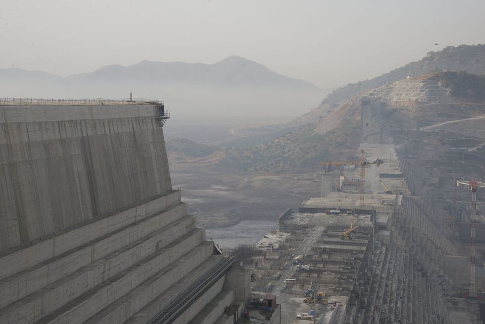 Construction site of the Grand Ethiopian Renaissance Dam