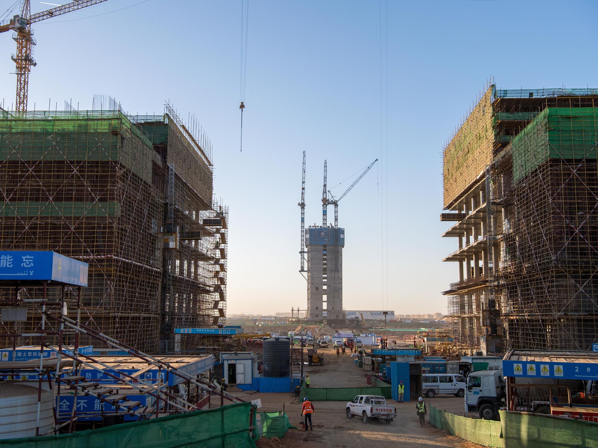 construction site of the Iconic Tower and other buildings in New Administrative Capital, Egypt