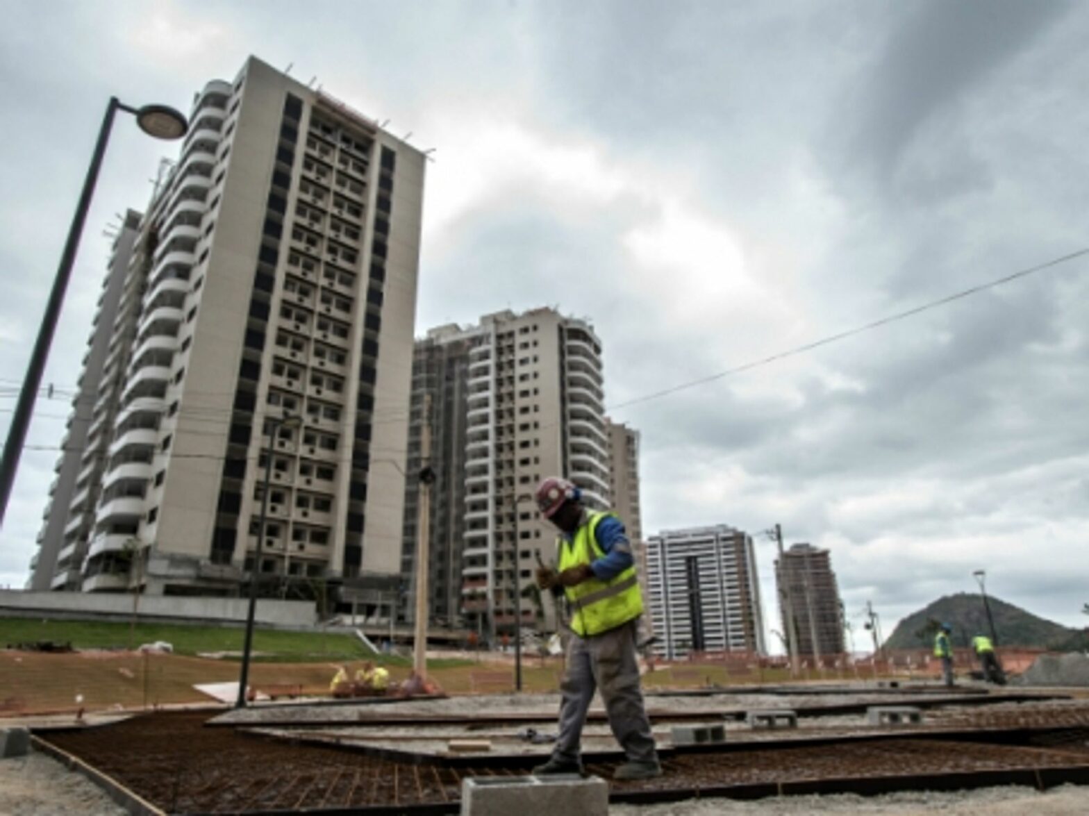 Construction site of the Olympic and Paralympic Village in Rio de Janeiro on July 21