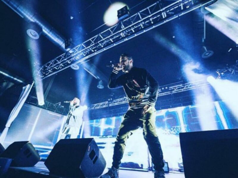 Controversial German rappers Bushido performing