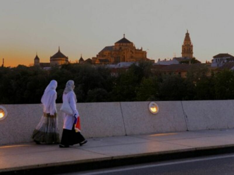 Cordoba's Mosque-Cathedral seen from the Miraflores Bridge