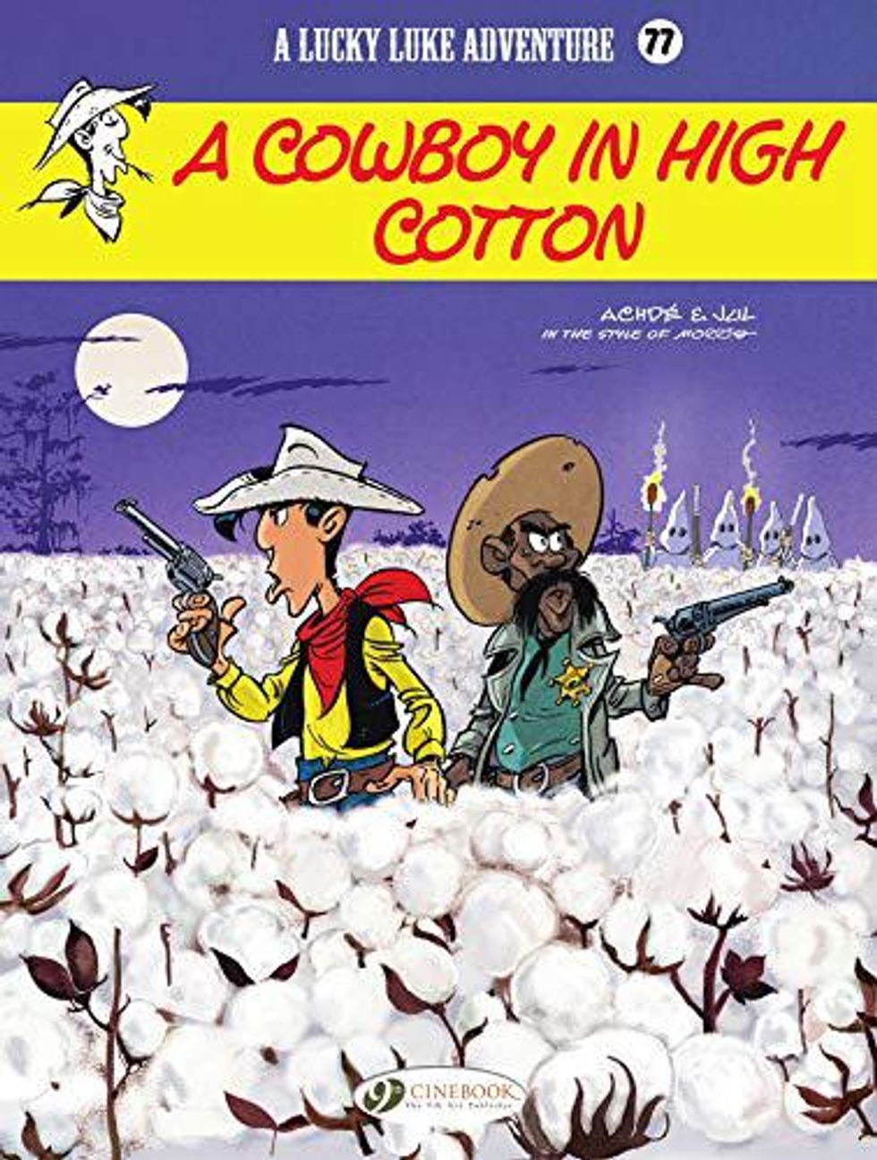 Cover of Lucky Luke's 81st album, A Cowboy in High Cotton