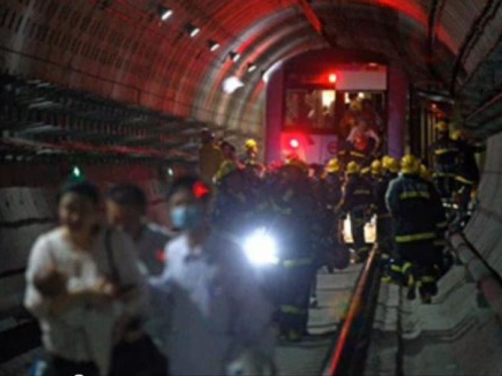 Crash victims leaving the scene