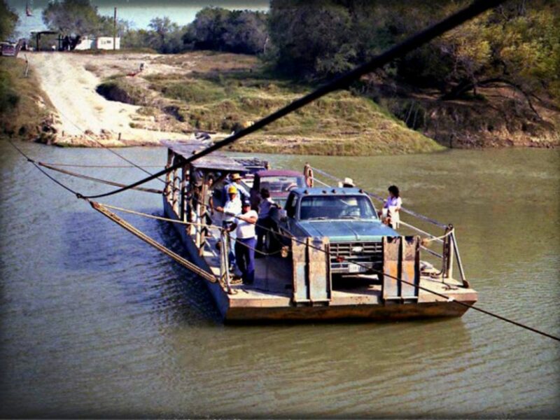 Crossing from Los Ebanos, Texas to Ciudad Diaz Ordaz, Mexico