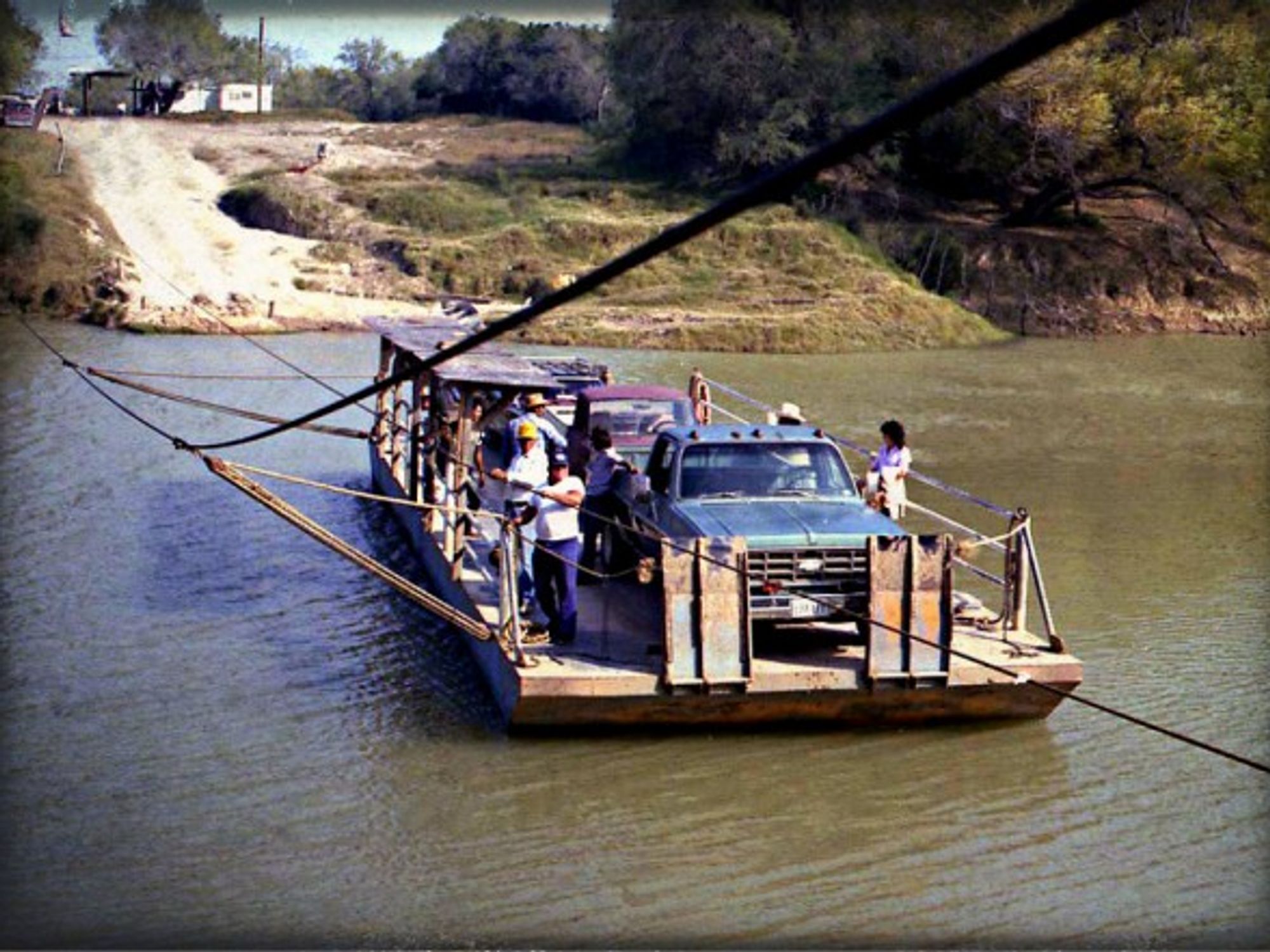 Crossing from Los Ebanos, Texas to Ciudad Diaz Ordaz, Mexico