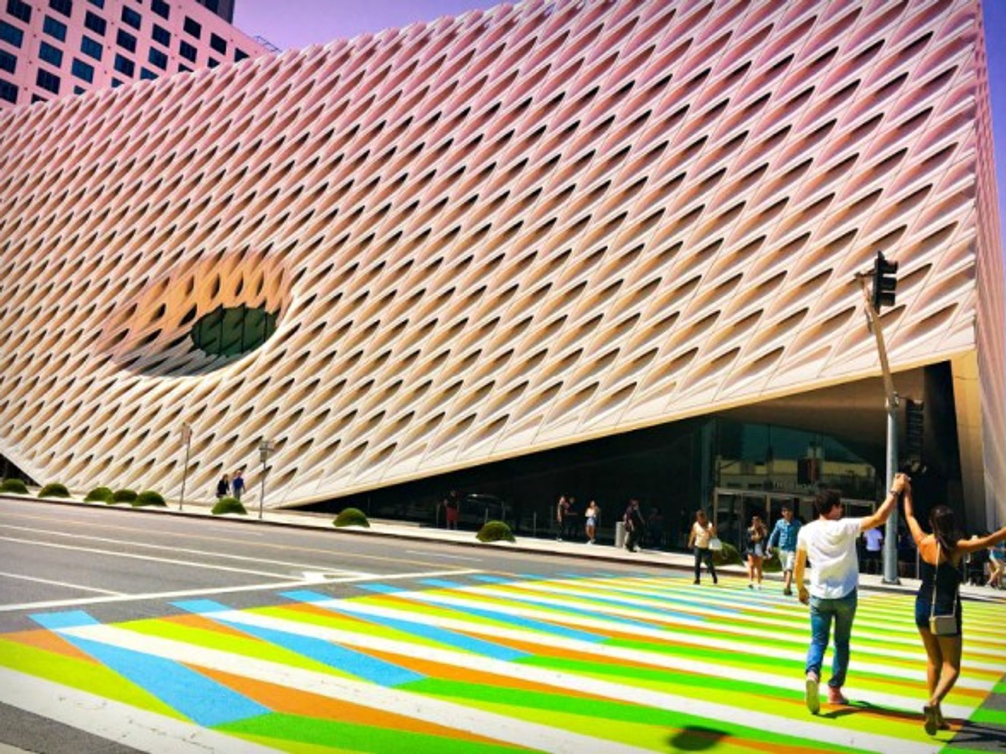 Crossroad in front of LA's Broad museum