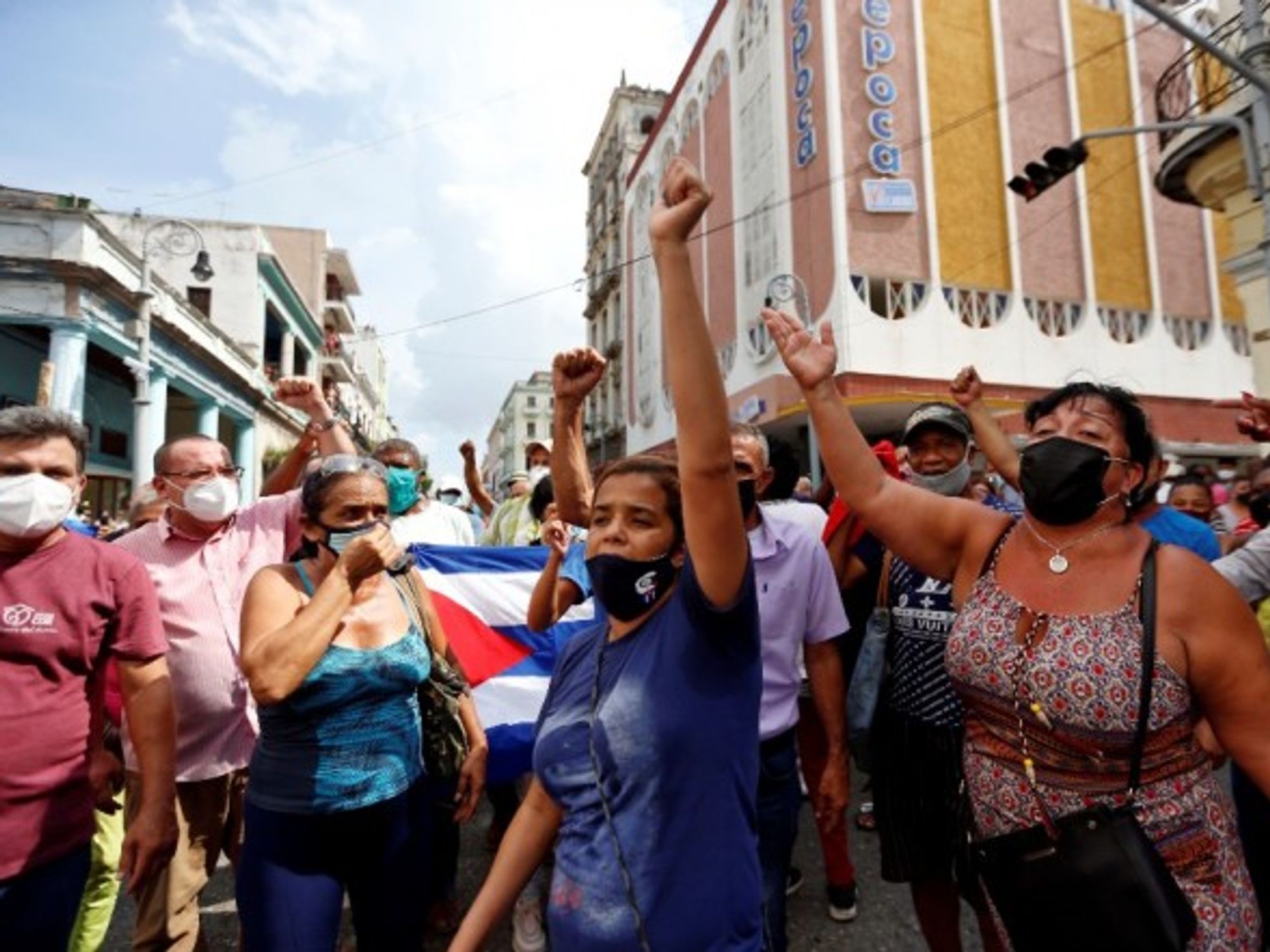 Cubans of all stripes took to this street this week