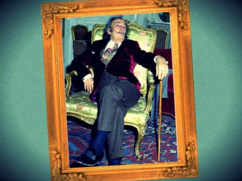 Dali in his suite at the Hotel Maurice in Paris