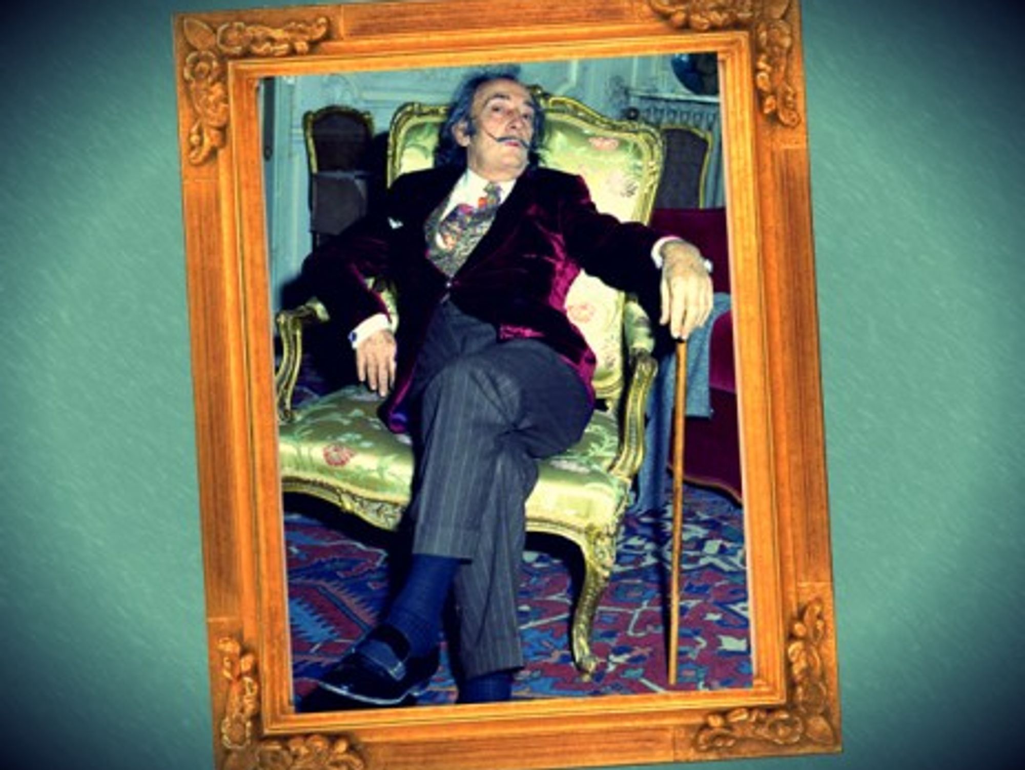 Dali in his suite at the Hotel Maurice in Paris