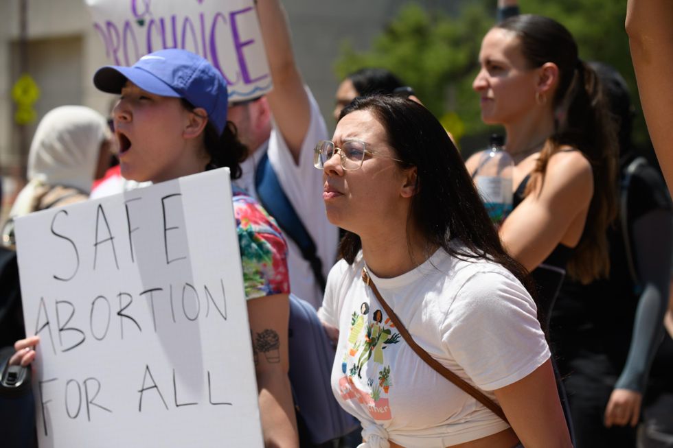 Dallas Reproductive Rights Rally at Dallas City Hall in Texas, on June 29.