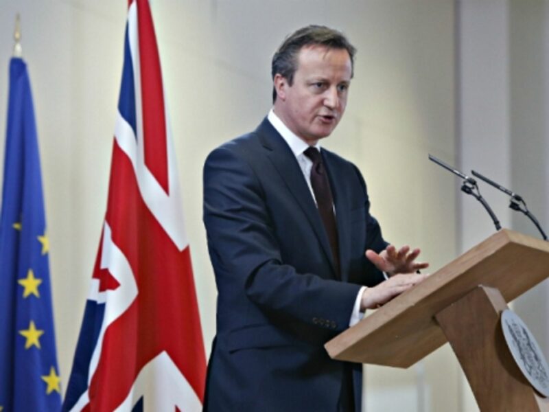 David Cameron at the European Union headquarters in Brussels