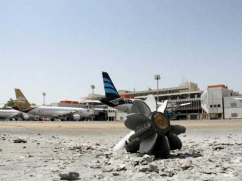 Debris from combat last month at Tripoli airport