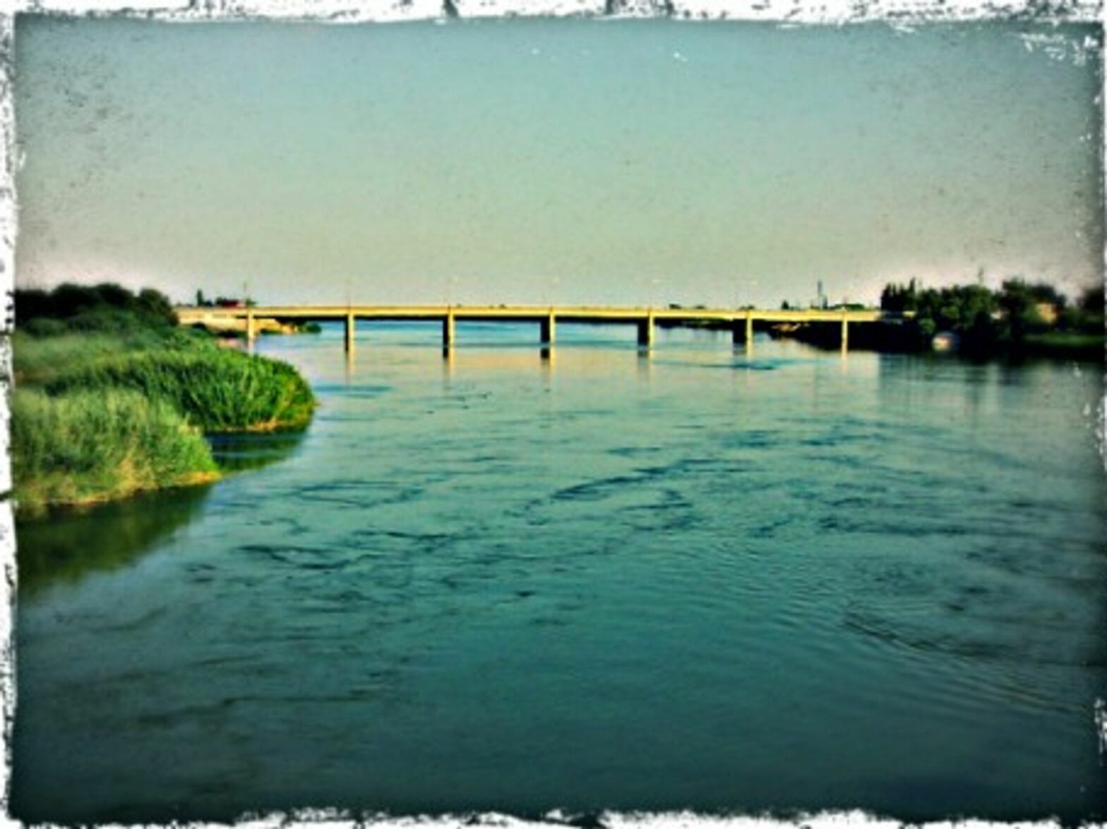 Deir ez-Zor's bridge over the Euphrates River
