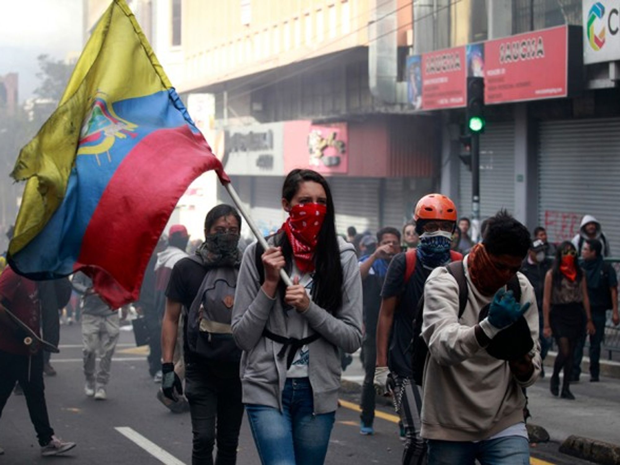 Demonstration in Ecuador on October 4th, after the government declared state of emergency