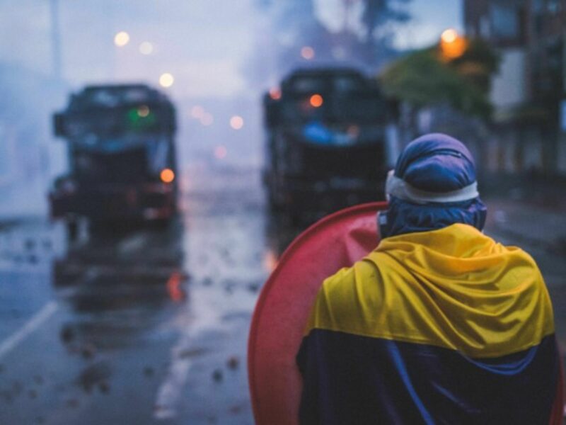 Demonstrators clash with the police in Medellin as protests against the government of Colombian President Ivan Duque continue across the country