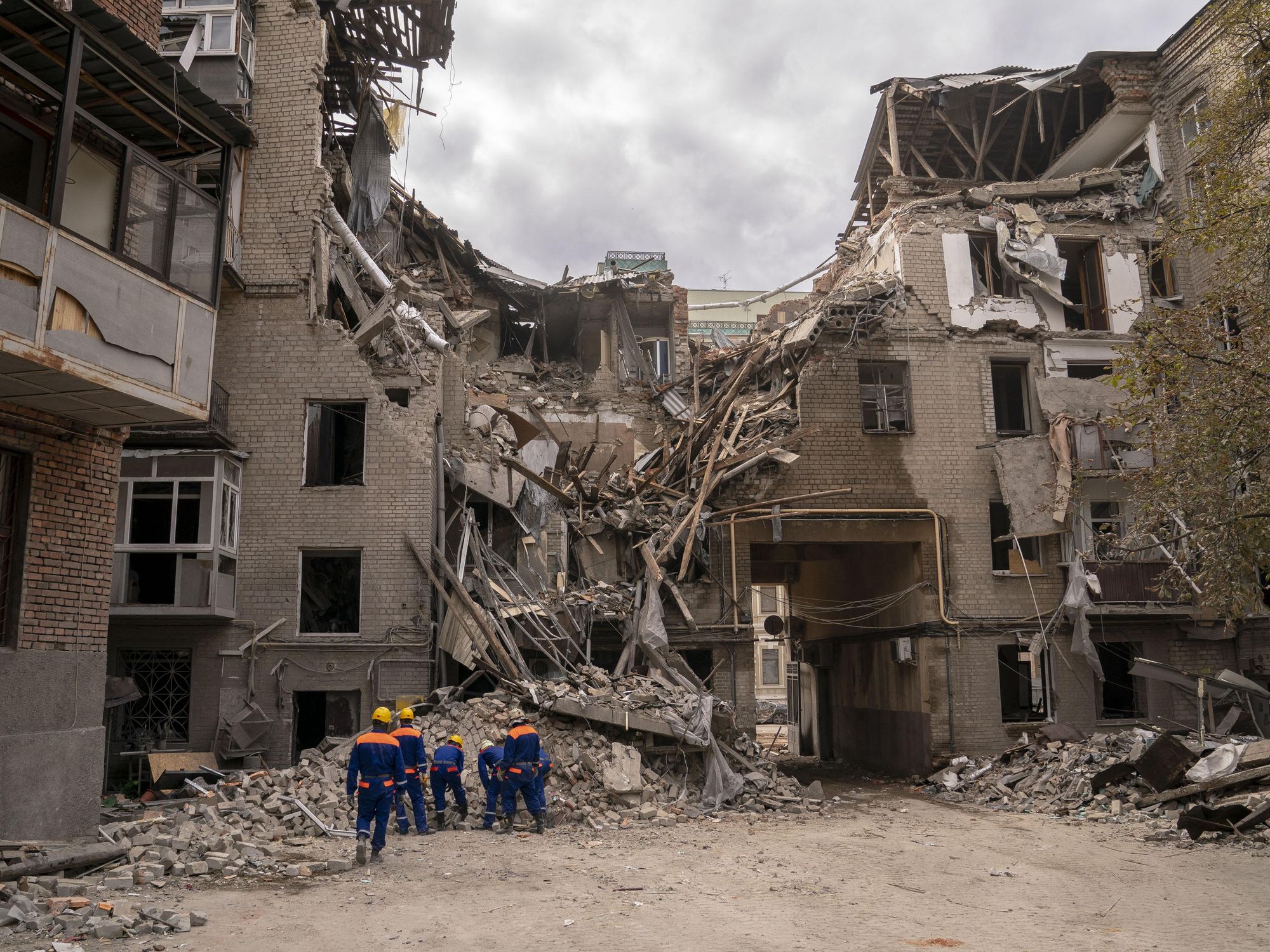 Destroyed building Kharkiv