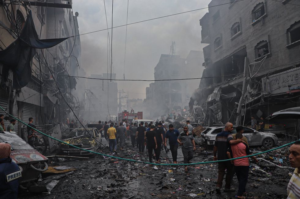 Destroyed buildings in Gaza