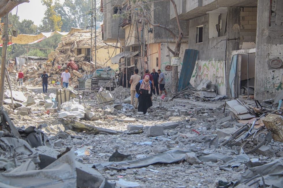 Destruction of Residential Towers in Bureij.