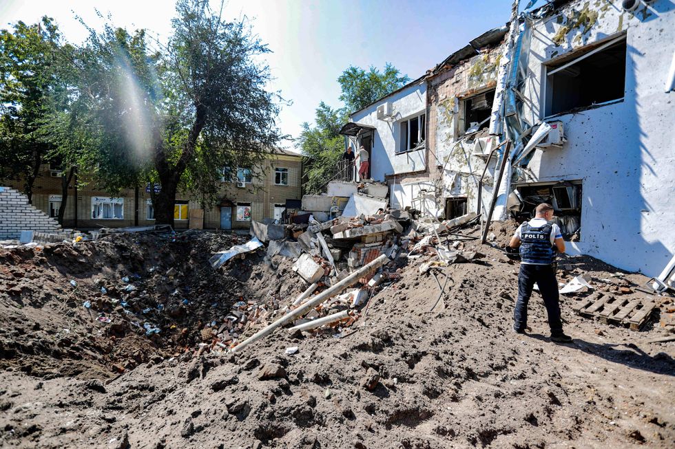Destruction scenes in Kharkiv