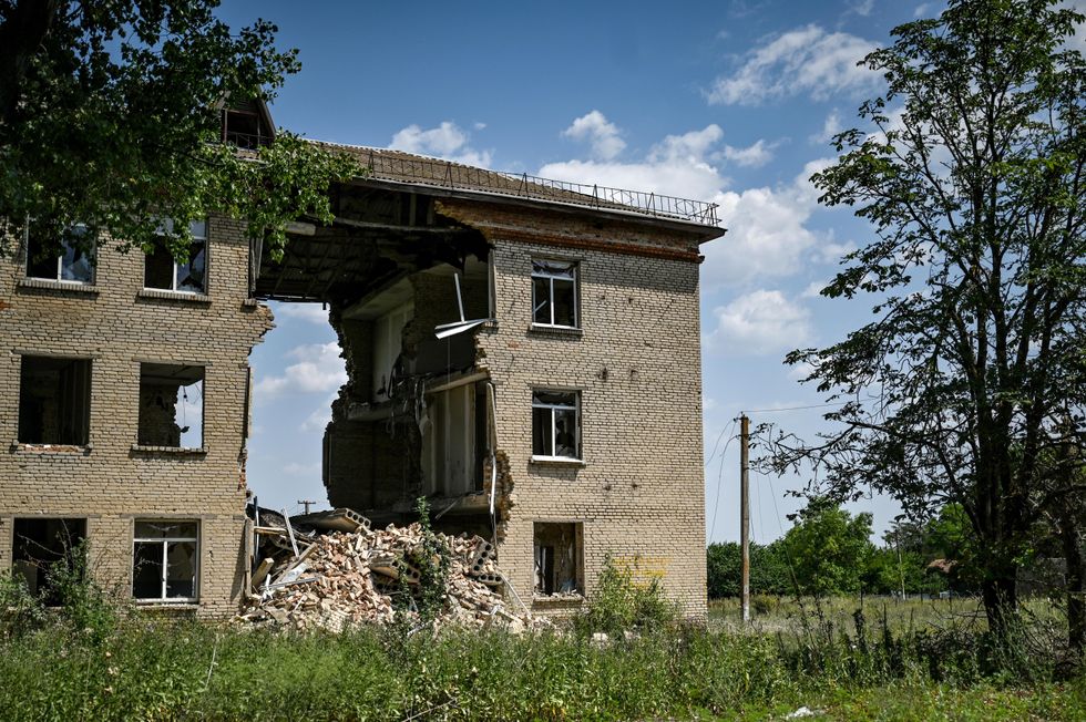 Destruction scenes in Zaporizhzhia