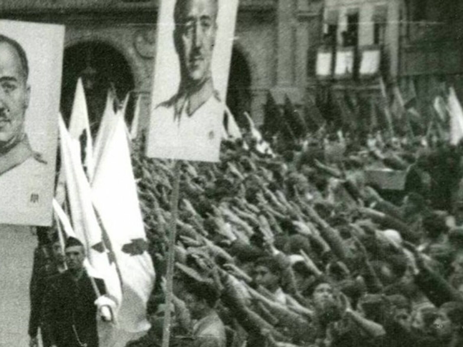 Detail of photograph from March in Salamanca