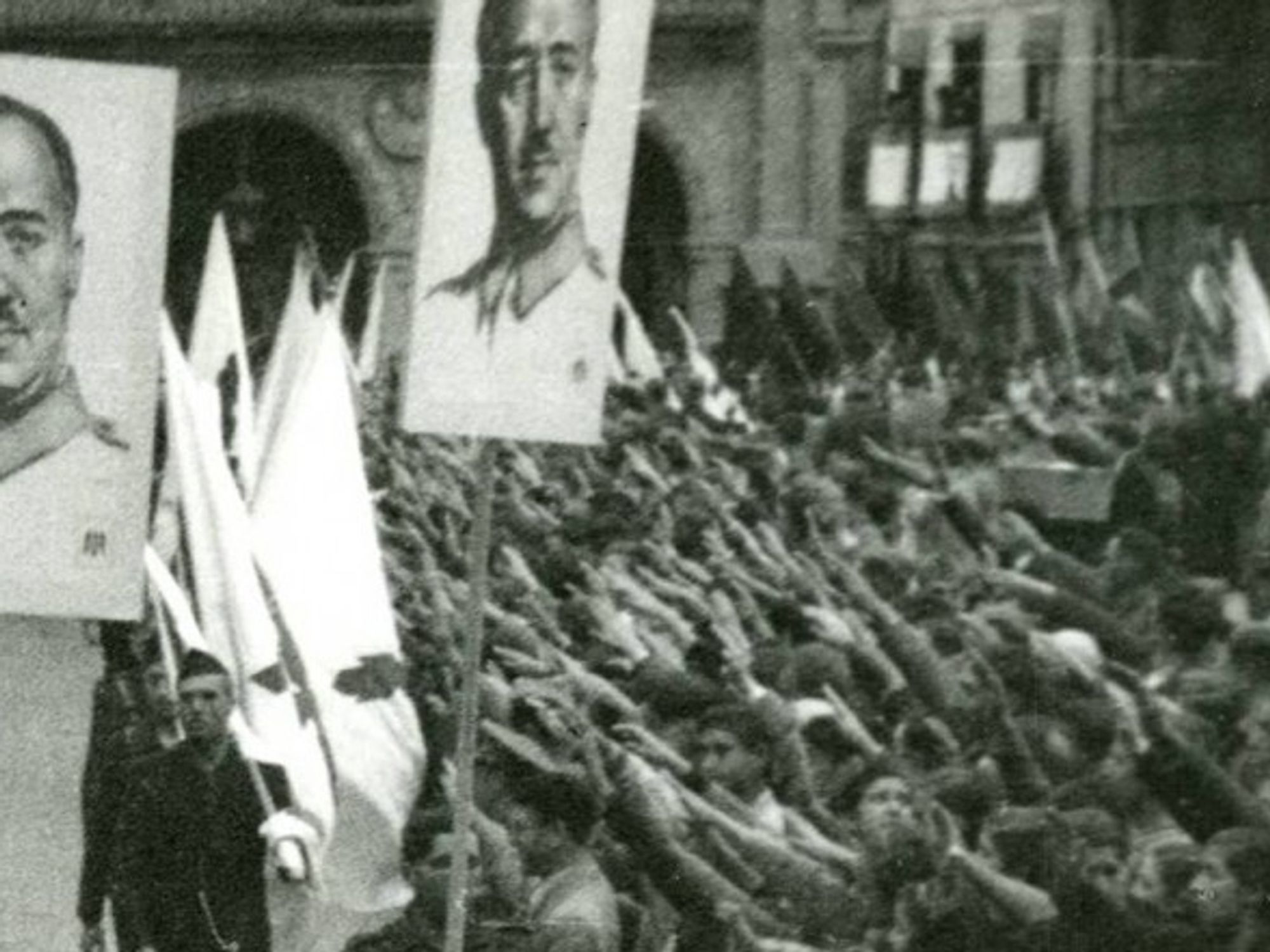 Detail of photograph from March in Salamanca