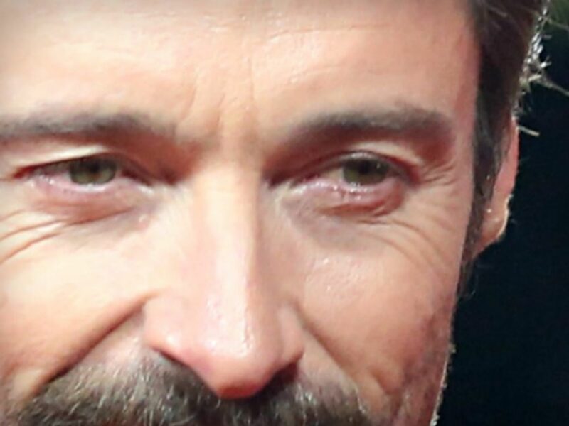 Detail of photograph of Hugh Jackman