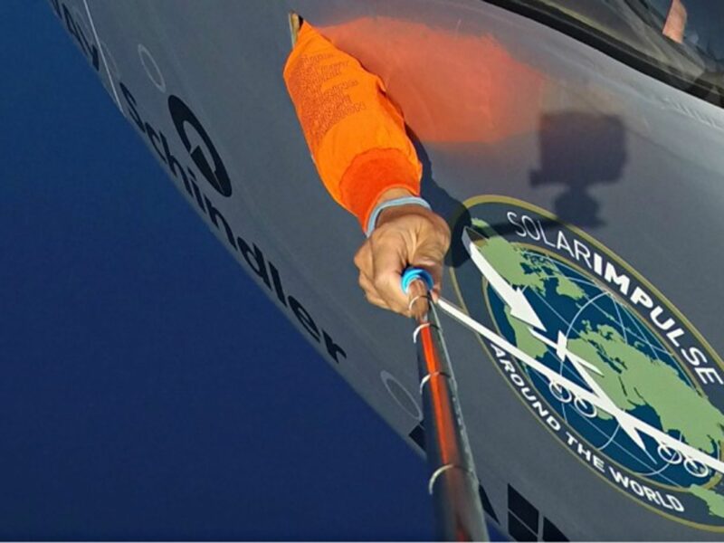 Detail of Solar Impulse photograph