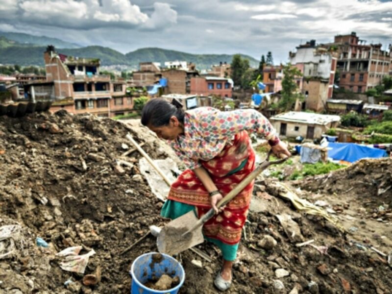 Digging in Bhaktapur, Nepal