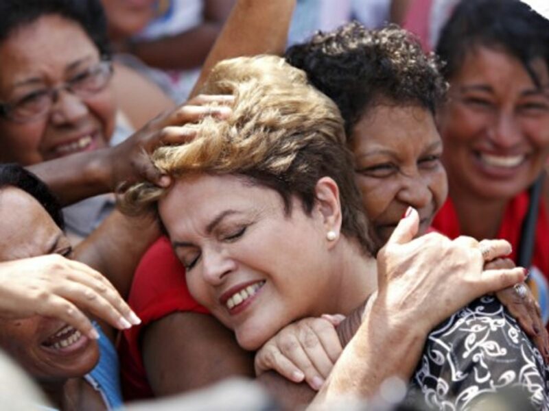 Dilma Rousseff was re-elected president of Brazil on Sunday.