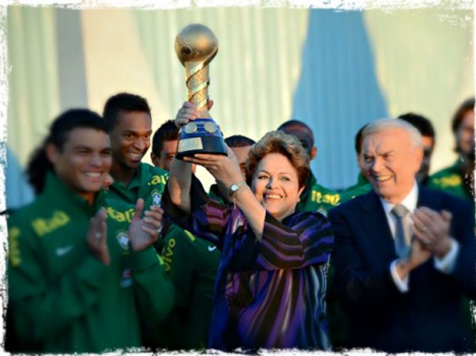 Dilma Rousseff with the 2013 Confederations Cup