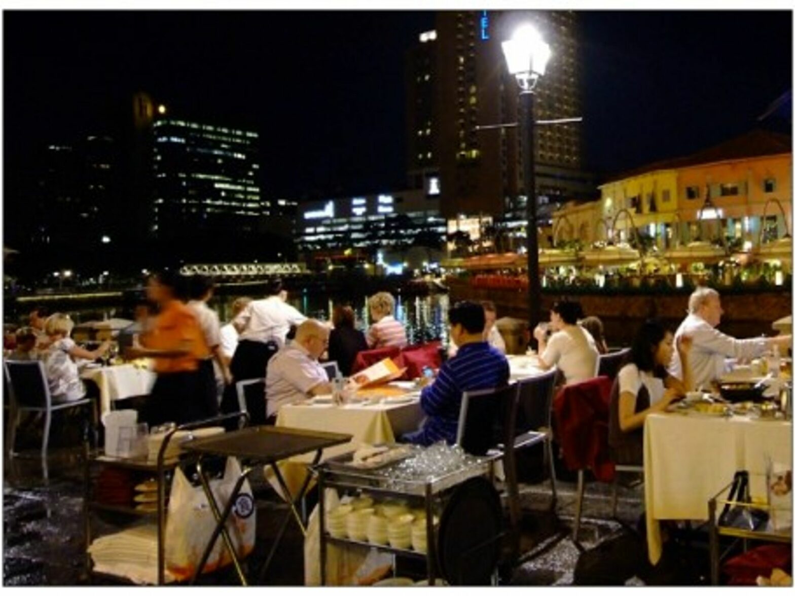 Dining by the historic Singapore River
