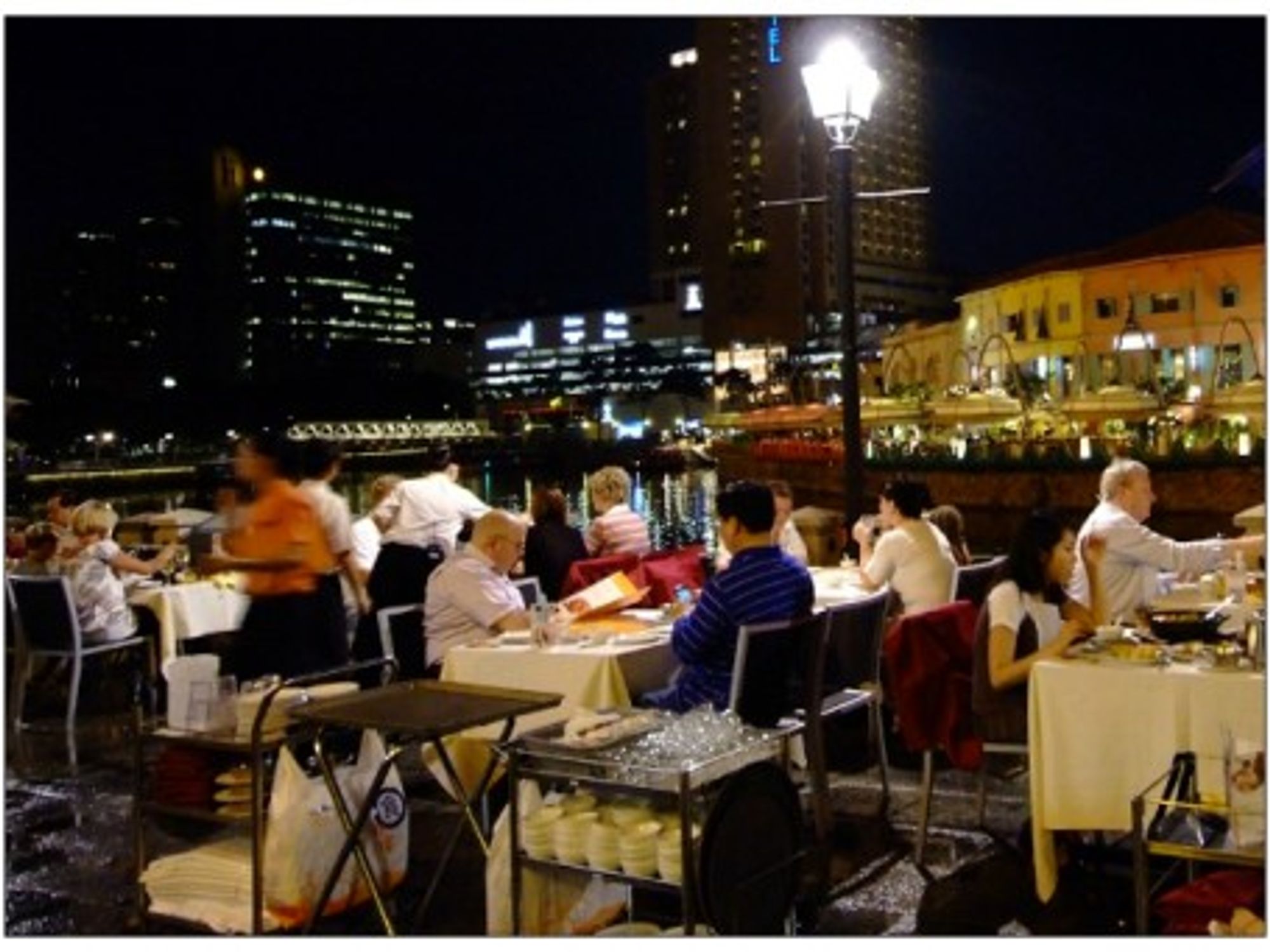 Dining by the historic Singapore River