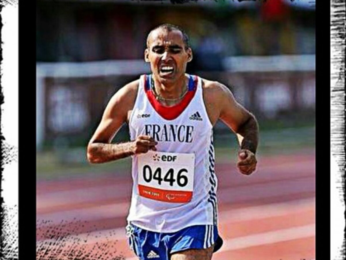 Djamel Mastouri during a 1,500-meter run