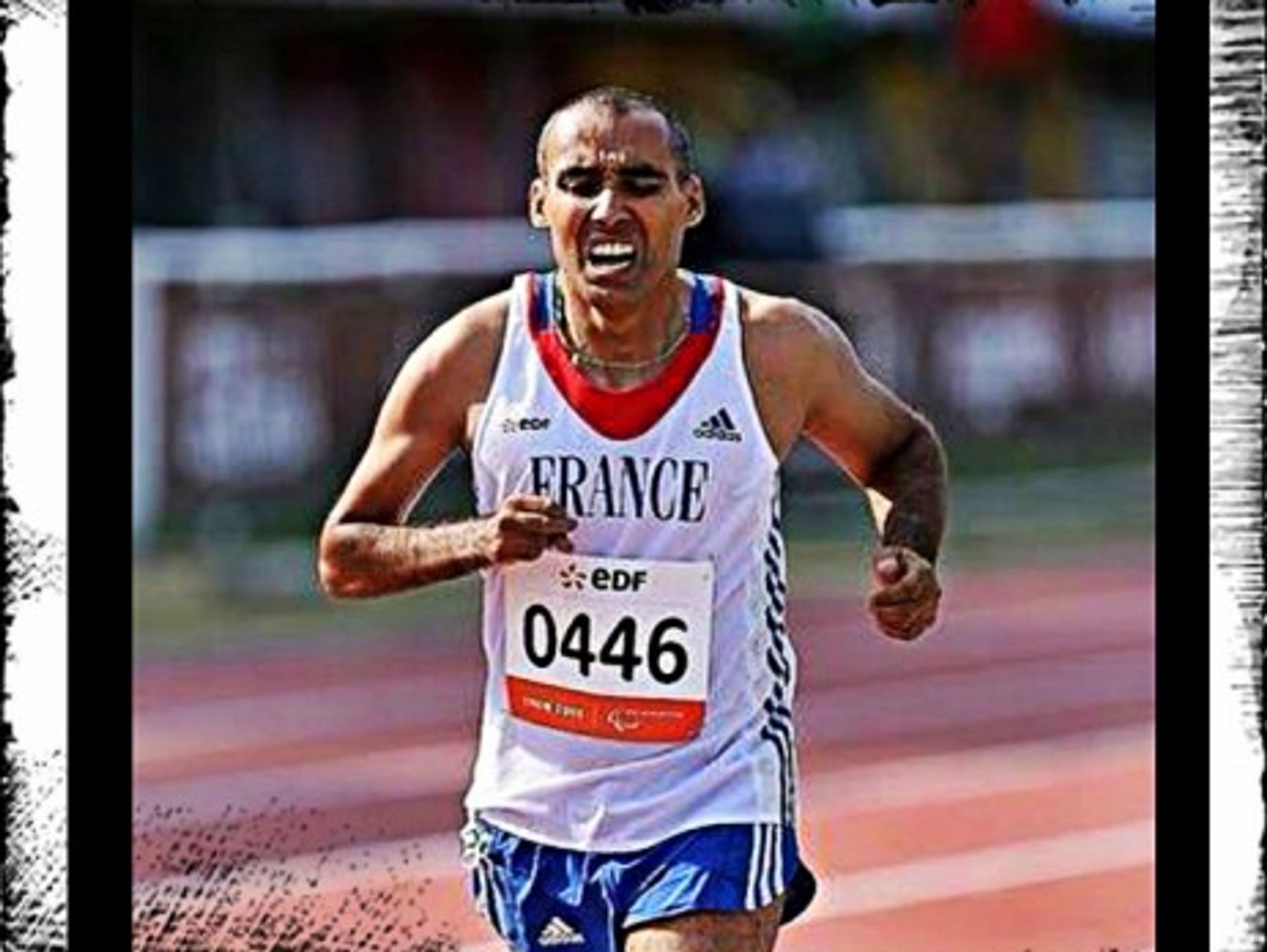 Djamel Mastouri during a 1,500-meter run