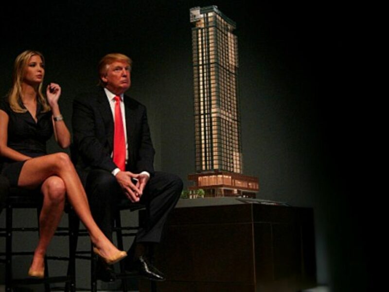 Donald and Ivanka Trump at the 2007 launch of the Trump SoHo
