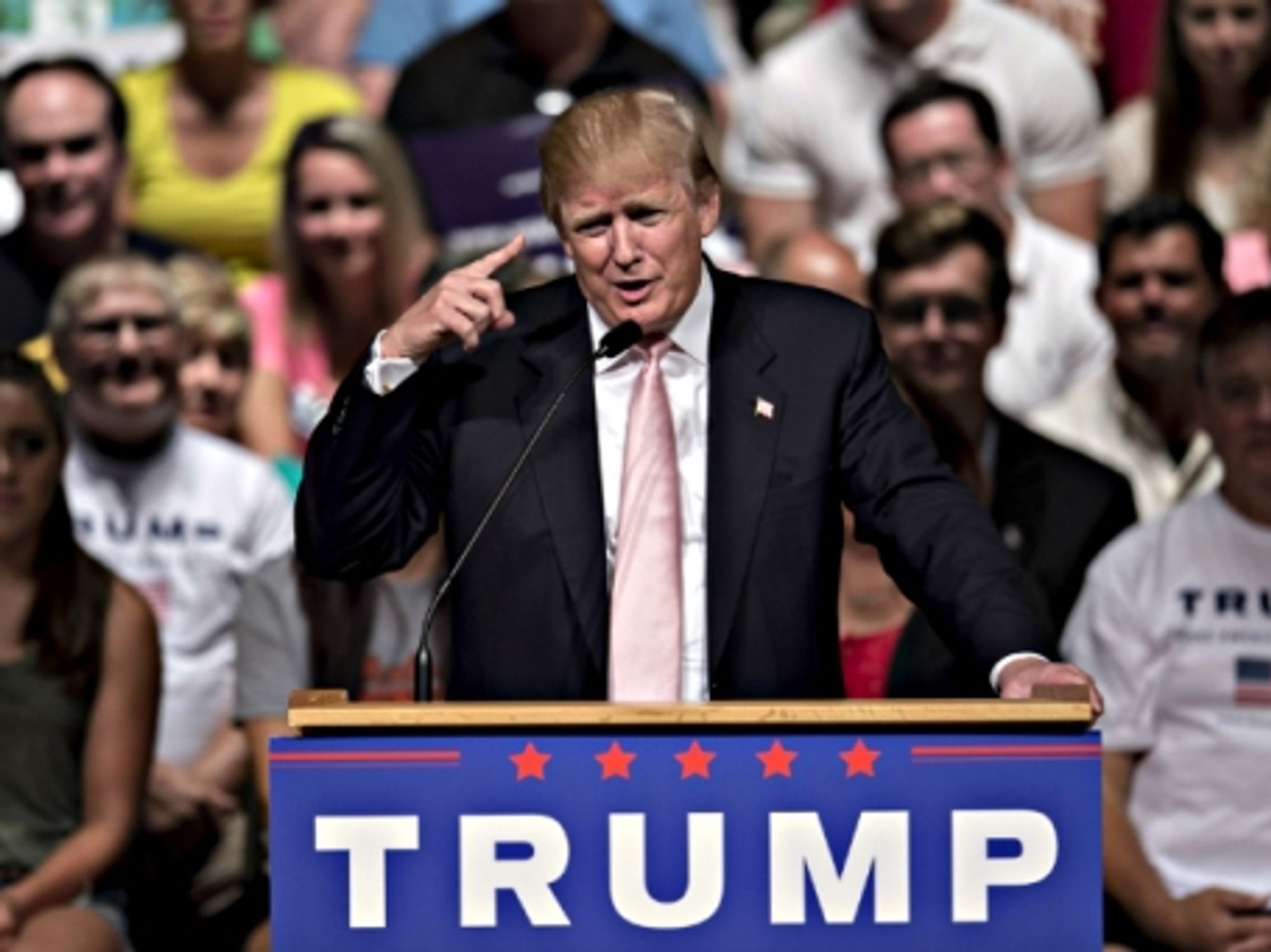 Donald Trump in Oskaloosa, Iowa, on July 25