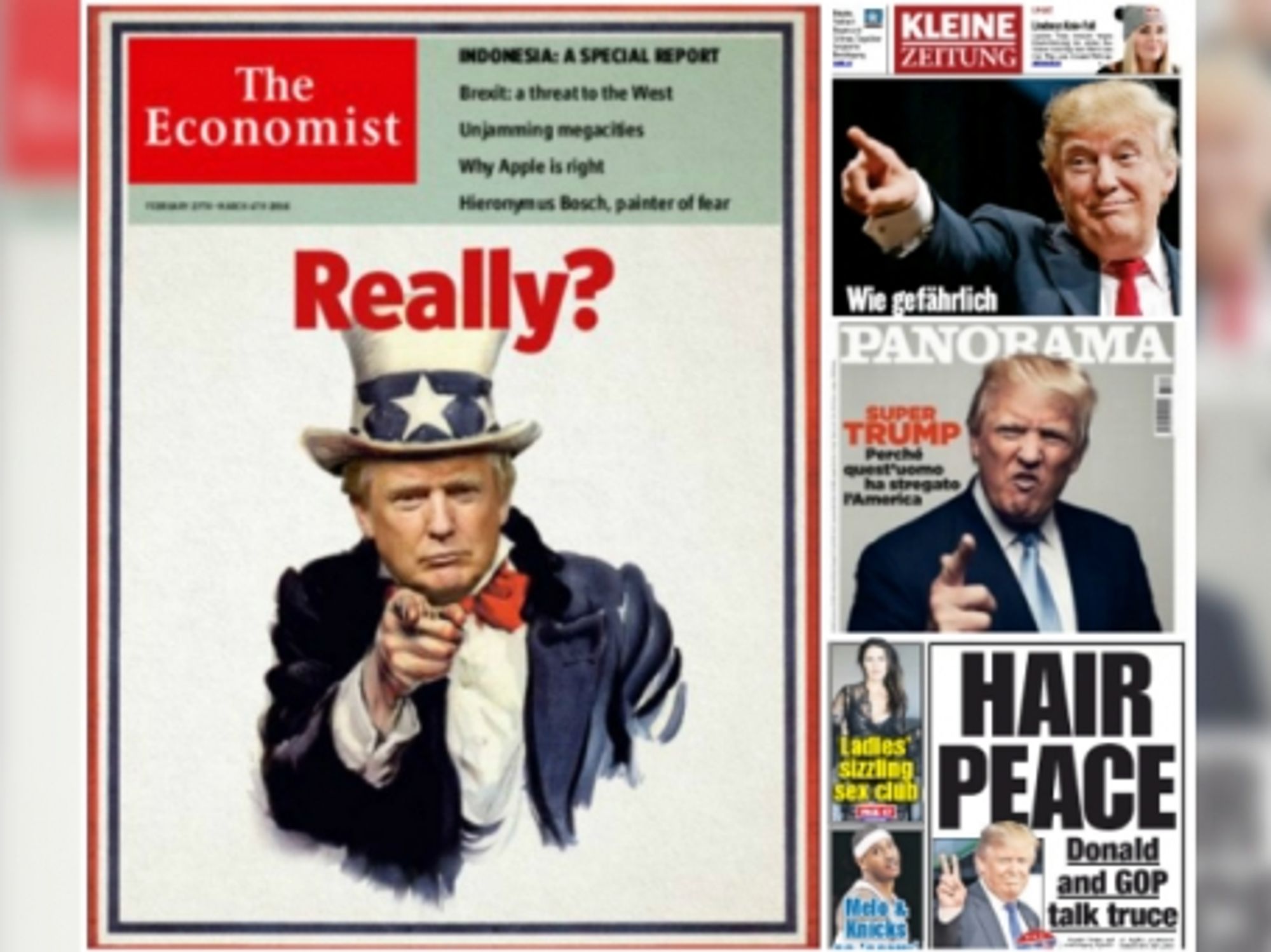 Donald Trump, International Media Darling-Devil