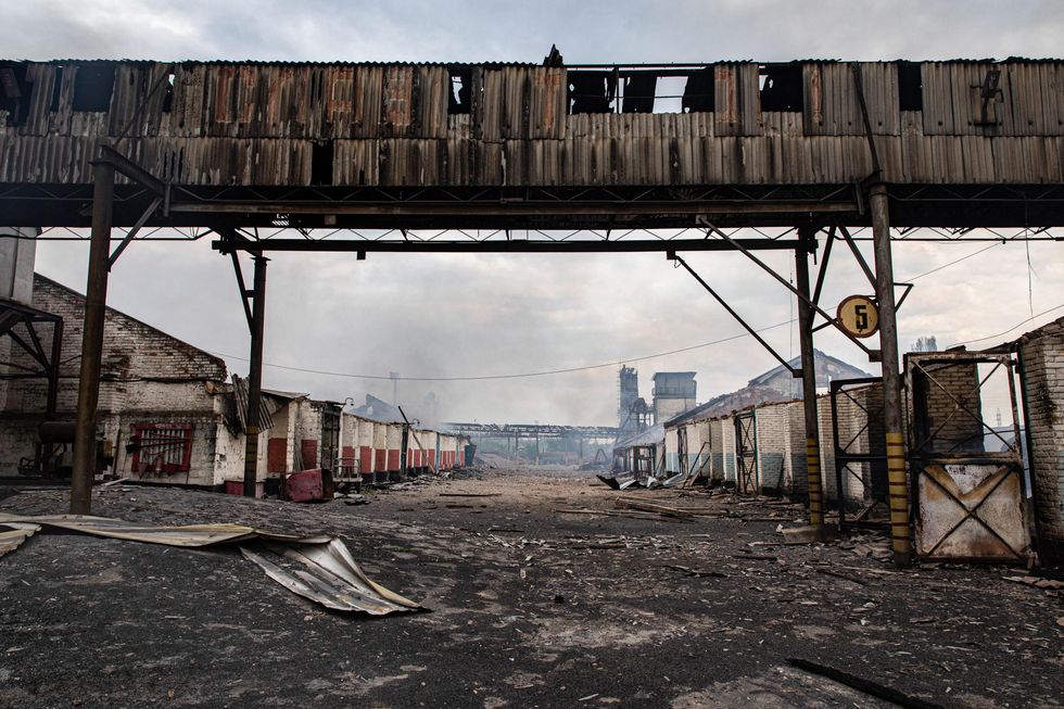 Donbas region destroyed by shelling