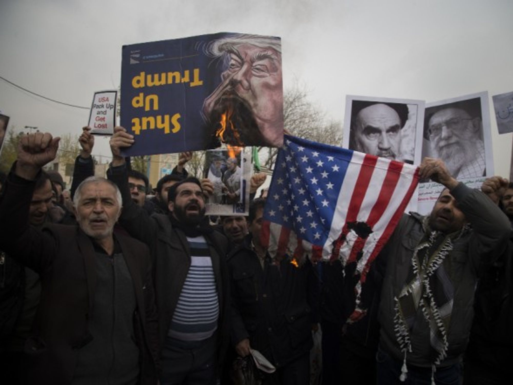 During an anti US demonstration in Tehran, Iran in January 2020