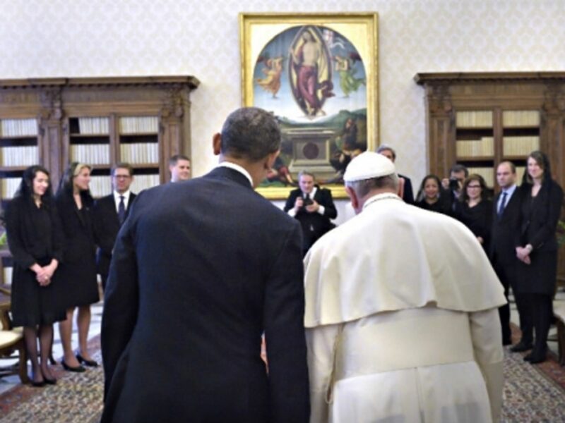 During Obama's visit last year to the Vatican to meet Pope Francis