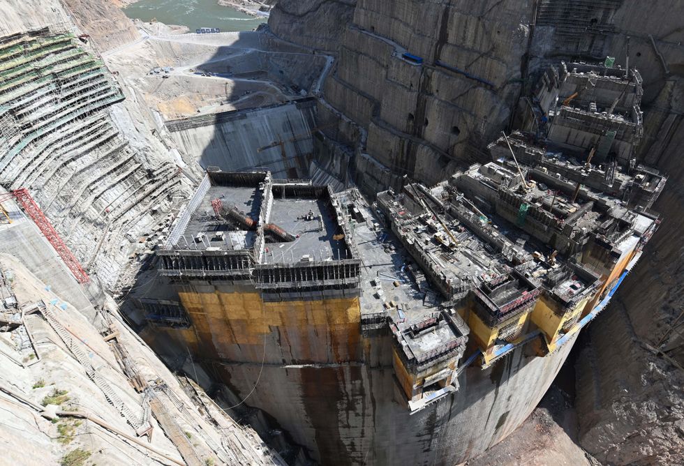 During the construction of China’s Wudongde hydropower plant in 2019